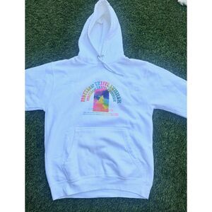 MSFTSrep White Logo Hoodie Men’s M Streetwear Pullover Sweatshirt